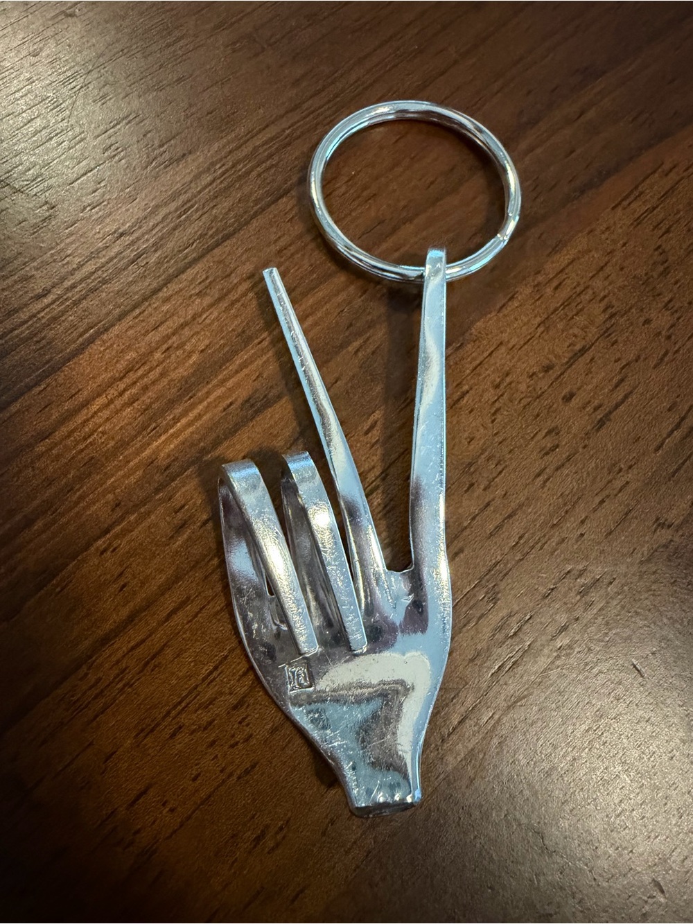 Fork Peace Keychain